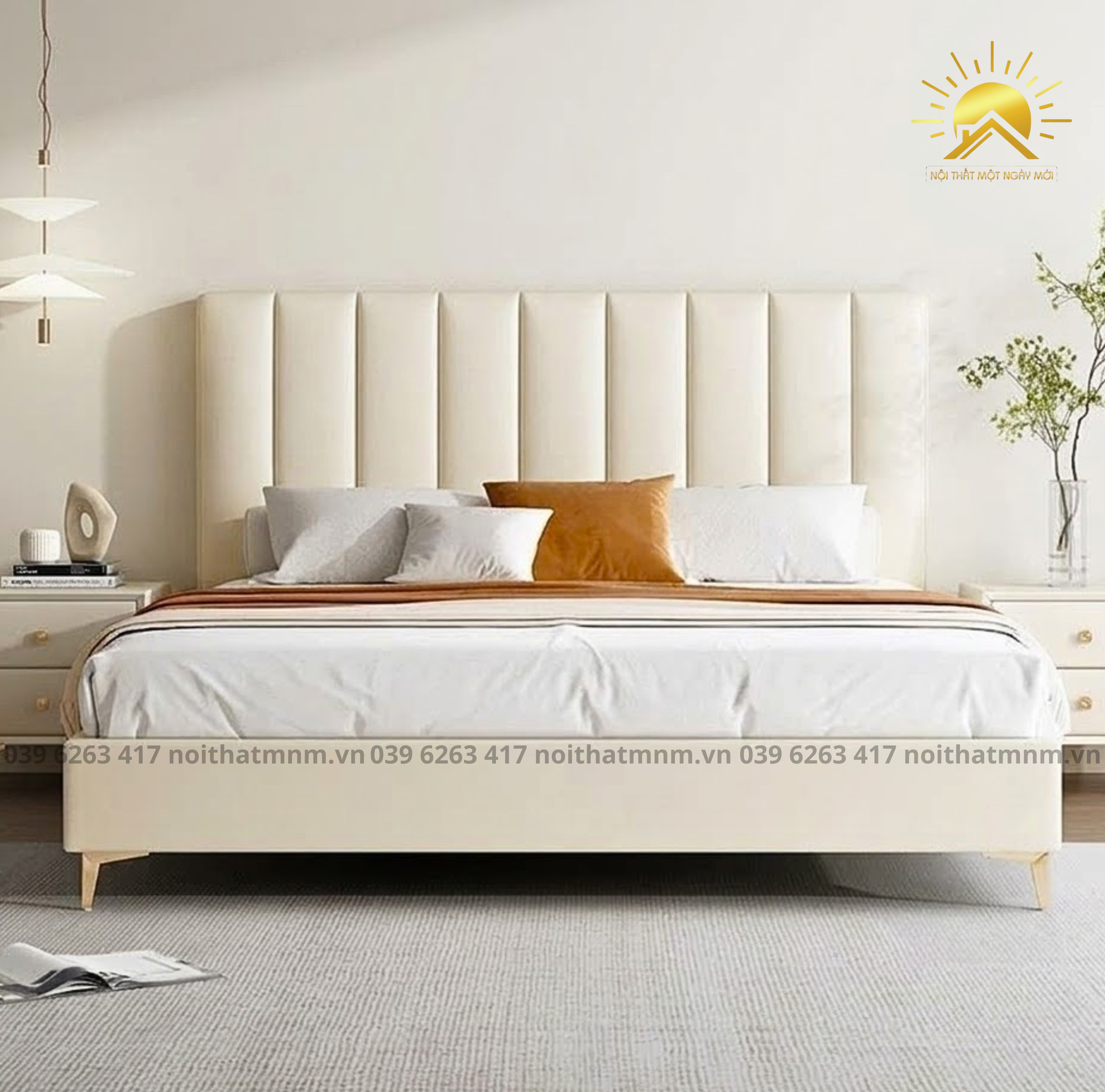 Giường bọc da cao cấp basic