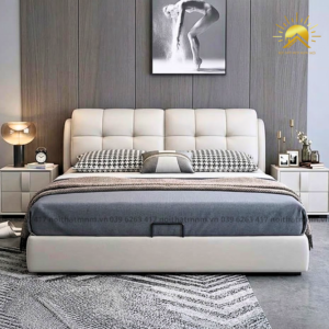 Giường Bọc Da Cao Cấp Cloudy MNM119