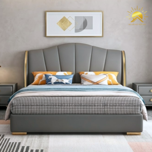Giường Bọc Da Cao Cấp Hiện Đại Thanh Lịch MNM116