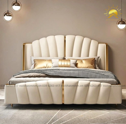 Giường Bọc Da Cao Cấp Royal Luxury MNM120