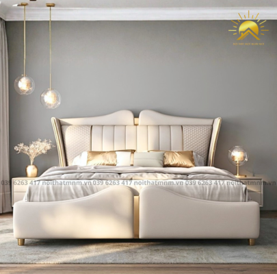 Giường Bọc Da Cao Cấp Hoàng Gia MNM122
