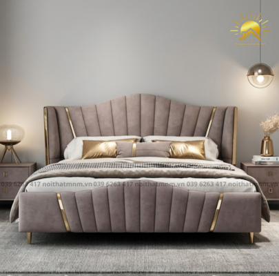 Giường Bọc Da Cao Cấp Golden Night MNM121